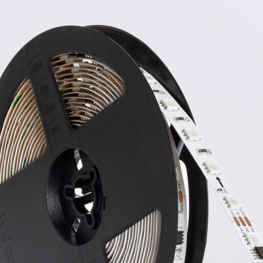 Produto de Fita LED RGBIC Digital SPI 24V DC 60LED/m 5m IP20 Largura 10mm Corte a cada 10cm