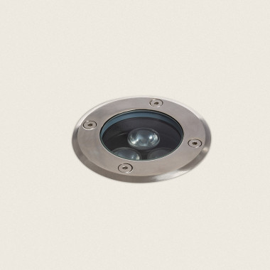 Foco Exterior LED 3W Solid Encastrável Chão Inox