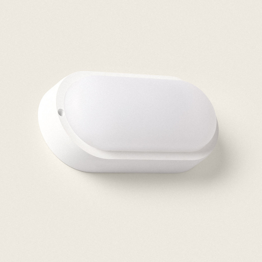 Plafon LED 25W Oval para Exterior 94x198 mm IP65 com Detector de Movimento Hublot White