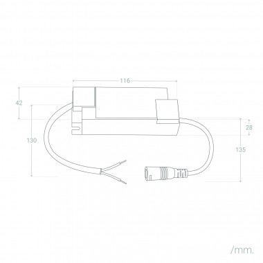 Producto de Driver EAGLERISE 220-240V No Flicker Salida 67-100V 300mA 30W LS-30-300RI