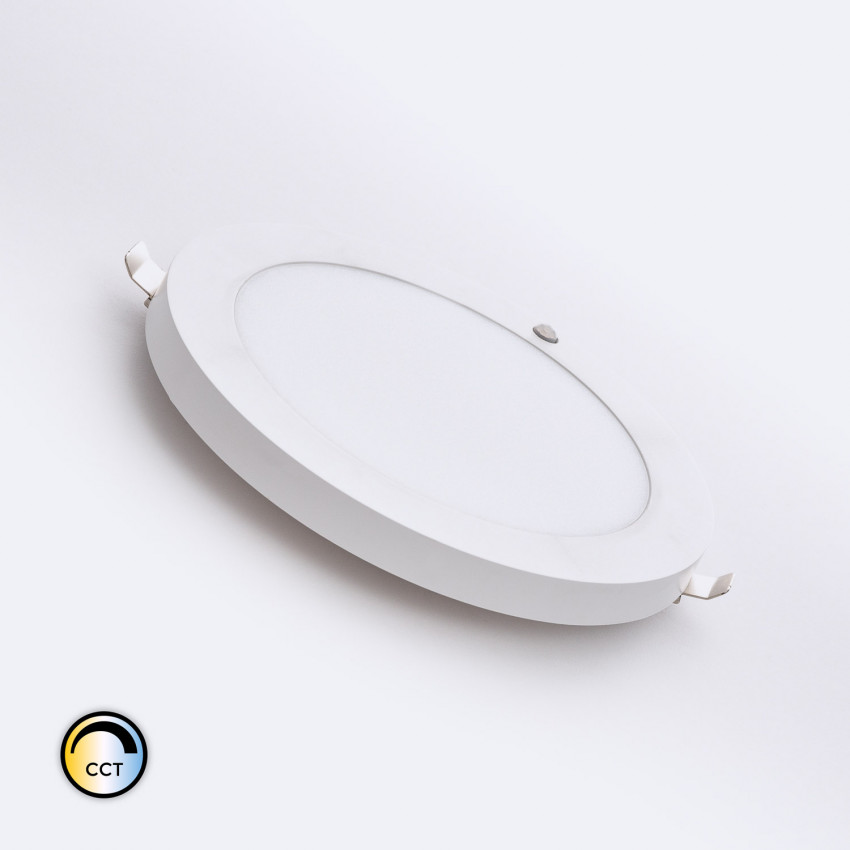 Placa LED 18W Regulable CCT Seleccionable Circular con Sensor PIR Corte Ajustable Ø75-210 mm