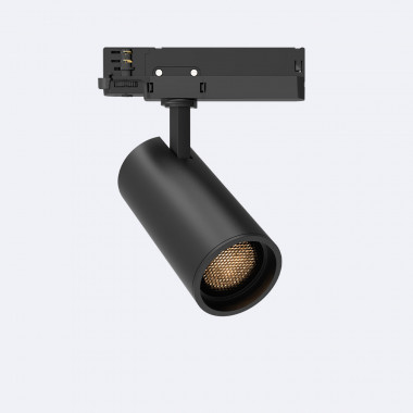 Foco Carril LED Trifásico 20W Fasano Antideslumbramiento No Flicker Regulable Negro