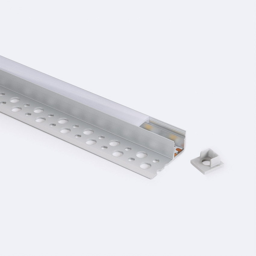 Perfil Aluminio Integración en Escayola/Pladur para Tiras LED hasta 8 mm