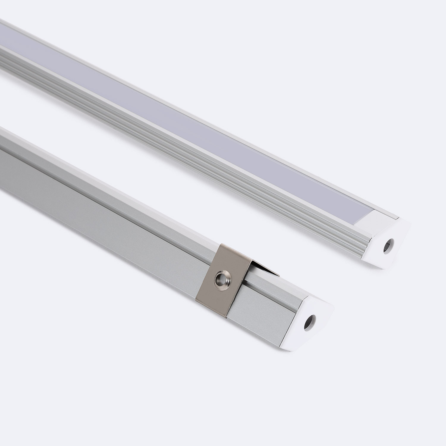 Perfil triangular aluminio para tiras LED de 11mm ancho máx. 2m