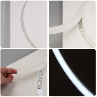 Produto de Tubo de Silicone Semicircular LED Flex Encastrável até 10-15 mm 