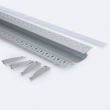 Produto de Perfil de Alumínio Encastrável para Gesso/Pladur para Fita LED até 12 mm 