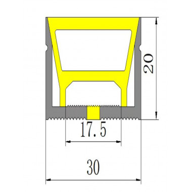 Producto de Tubo de Silicona LED Flex Empotrable hasta 16 mm BL3020