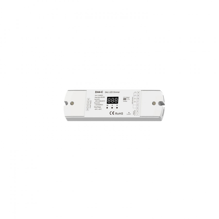 Regulador DALI 4 canales Tira LED Monocolor 12-48V