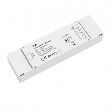 Conversor Regulador DALI a 0-1/10V 1 Canal 100-240V AC Compatible con Pulsador