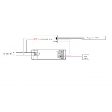 Producto de Convertidor Regulador DALI a 0-1/10V Compatible con Pulsador