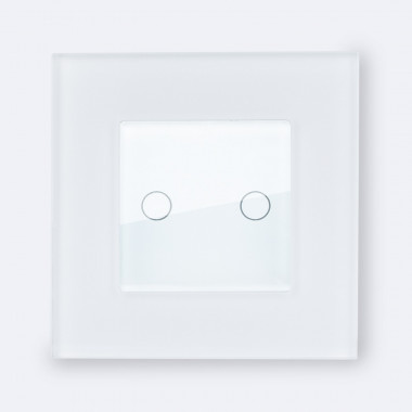 Interruptor Táctil Empotrable de Cristal Simple Blanco Serie Modern •  IluminaShop