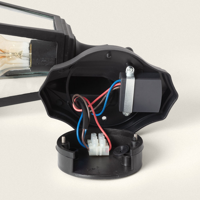 Producto de Lámpara de Pared Exterior Sennen Negro con Sensor PIR