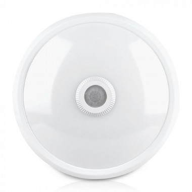 Plafon LED Teto 20W com Sensor de Movimento PIR e Crepuscular Design