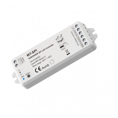 Controlador Regulador Fita LED RGB/RGBW Digital SPI compatível WiFi e Controlo Remoto RF