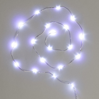 Grinalda LED para exterior Transparente Branco Frio  12m