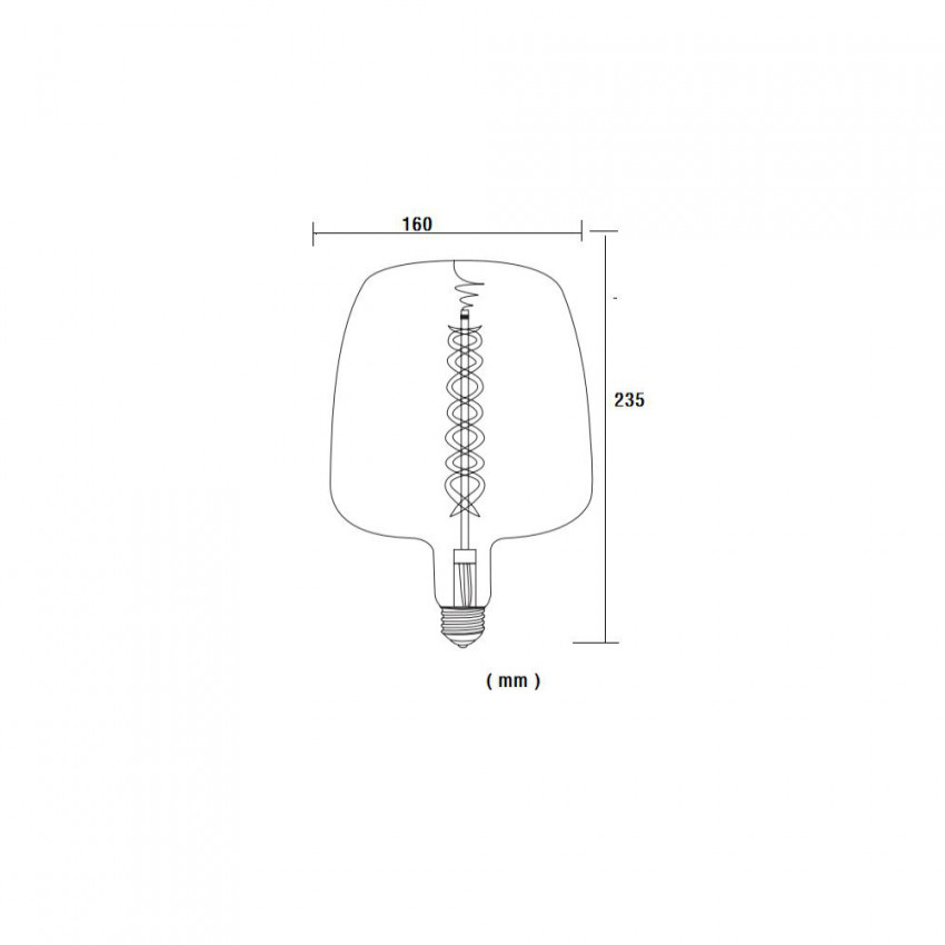 Produto de Lâmpada Filamento LED E27 8W 800 lm G235 Ámbar