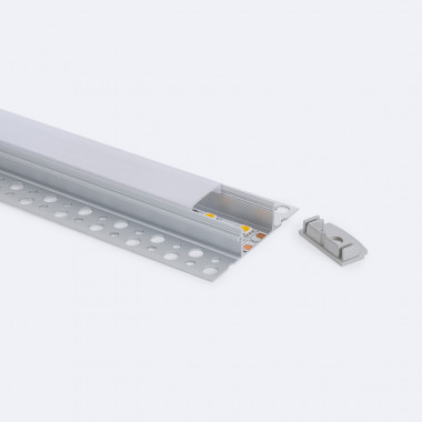 Perfil de Alumínio Integração em Gesso/Pladur para Fita LED até 20 mm