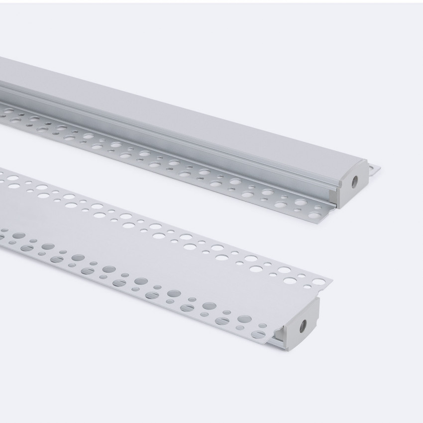 Produto de Perfil de Alumínio Integração em Gesso/Pladur para Fita LED até 20 mm