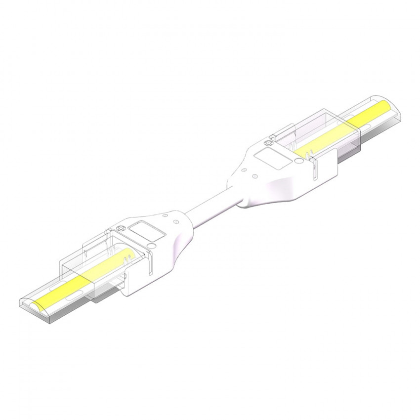 Produto de Conector Hipopótamo duplo com cabo para Fita LED RGB 12/24/220V SMD Silicone FLEX Largura 12mm