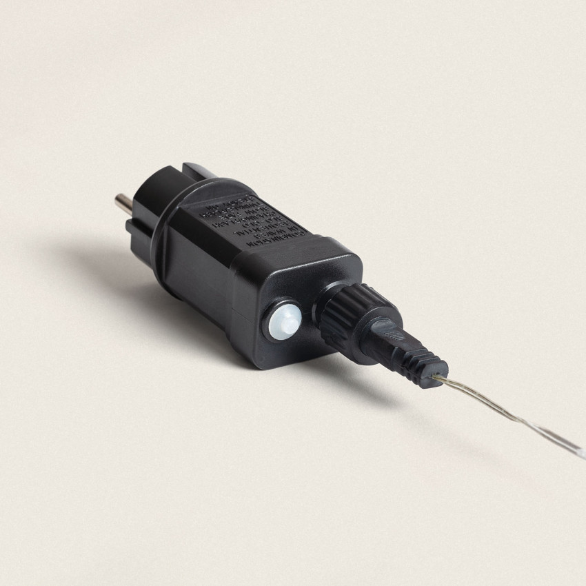 Producto de Guirnalda Exterior LED Cable Negro Blanco Cálido/Frío 30m Racimo