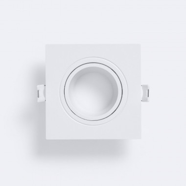 Produto de Aro Downlight Quadrado Branco para Lâmpada LED GU10 / GU5.3 Corte 75x75 mm