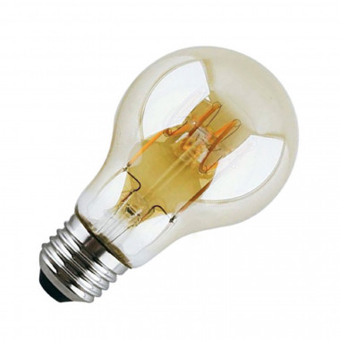 4W VERY WARM WHITE LED DECORATIVE FILAMENT SQUIRREL CAGE BULB WITH DUSK TO DAWN SENSOR - SCREW CAP