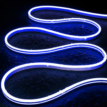 Product Fita Neon LED 48V DC 120 LED/m Azul IP65 Corte à Medida a cada 5 cm 