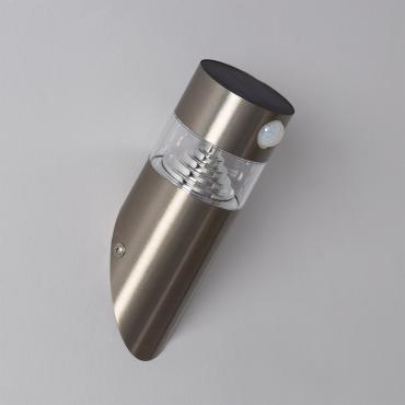 Aplique de Parede LED 1.5W Solar Aço Inox com Detector de Movimento PIR Inti 6000K
