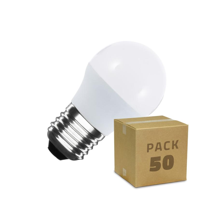 Producto de Caja de 50 Bombillas LED E27 G45 5W Blanco Cálido