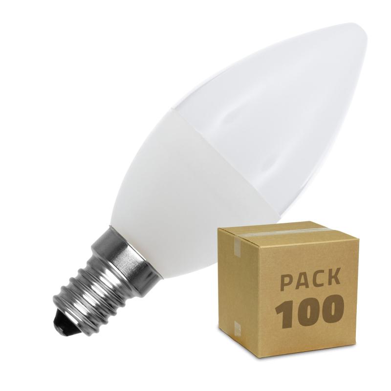 Produto de Caixa de 100 lâmpadas LED E14 C37 5W Branco Frio