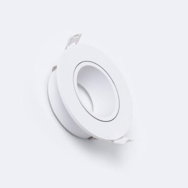 Aro Downlight Circular Branco para Lâmpada LED GU10 / GU5.3 Corte Ø 75 mm Branco