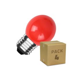 Product Pack de 4 Lâmpadas LED E27 3W 300 lm G45 Vermelha
