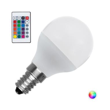 Lâmpada Regulável LED E14 4.5W 450 lm G45 RGBW