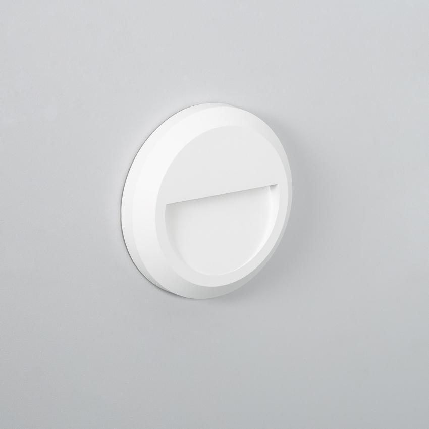 Producto de Baliza Exterior LED 1W Superficie Pared Circular Blanco Edulis