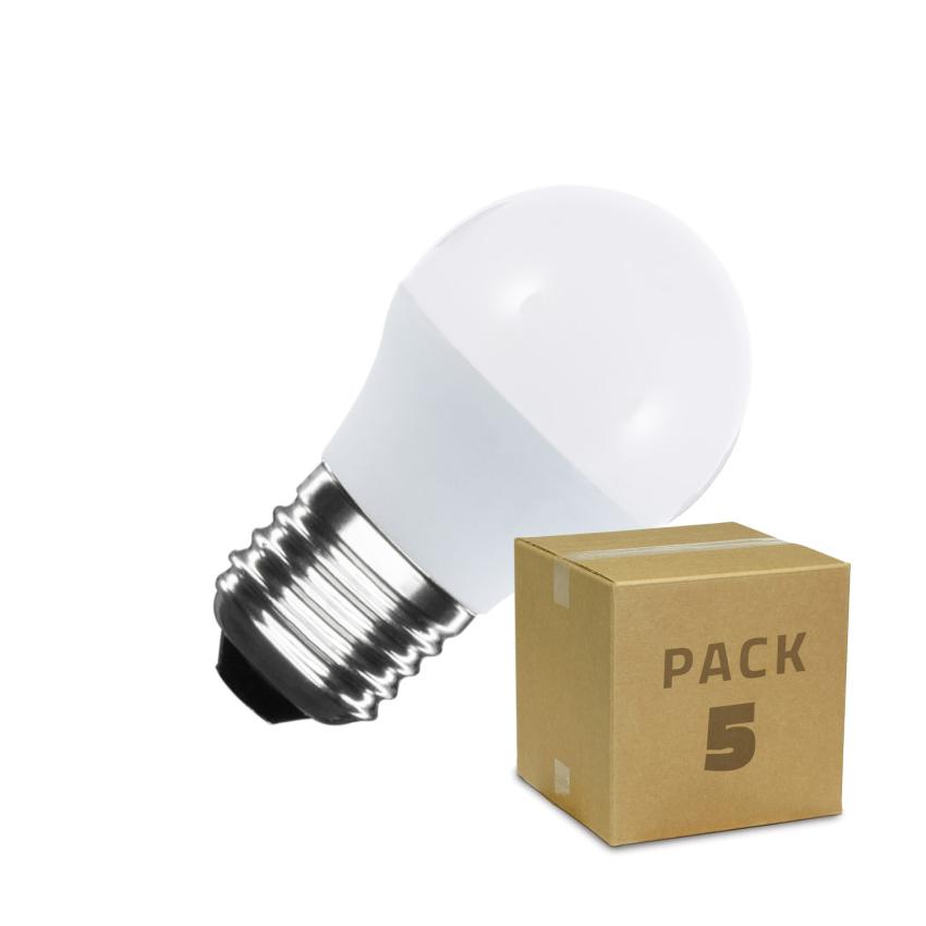 Produto de Pack 5 Lâmpadas LED E27 5W 400lm G45 