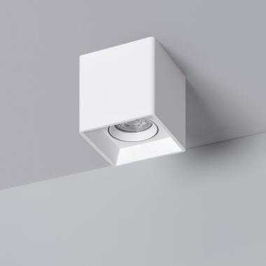 Aplique de Teto Quadrado Branco com Lâmpada GU10 Space