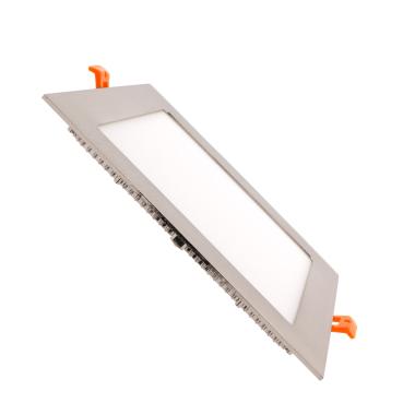 Placa LED Quadrada SuperSlim 18W Silver Corte 205x205 mm