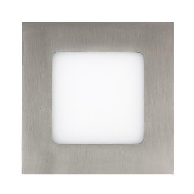 Produto de Placa LED 6W Quadrada SuperSlim Prata Corte 105x105mm