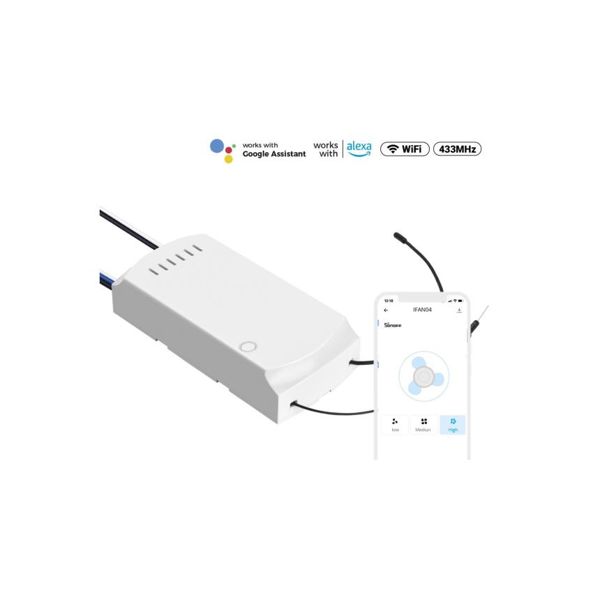 Controlador WiFi para Ventoinha de Teto AC SONOFF iFan04-H