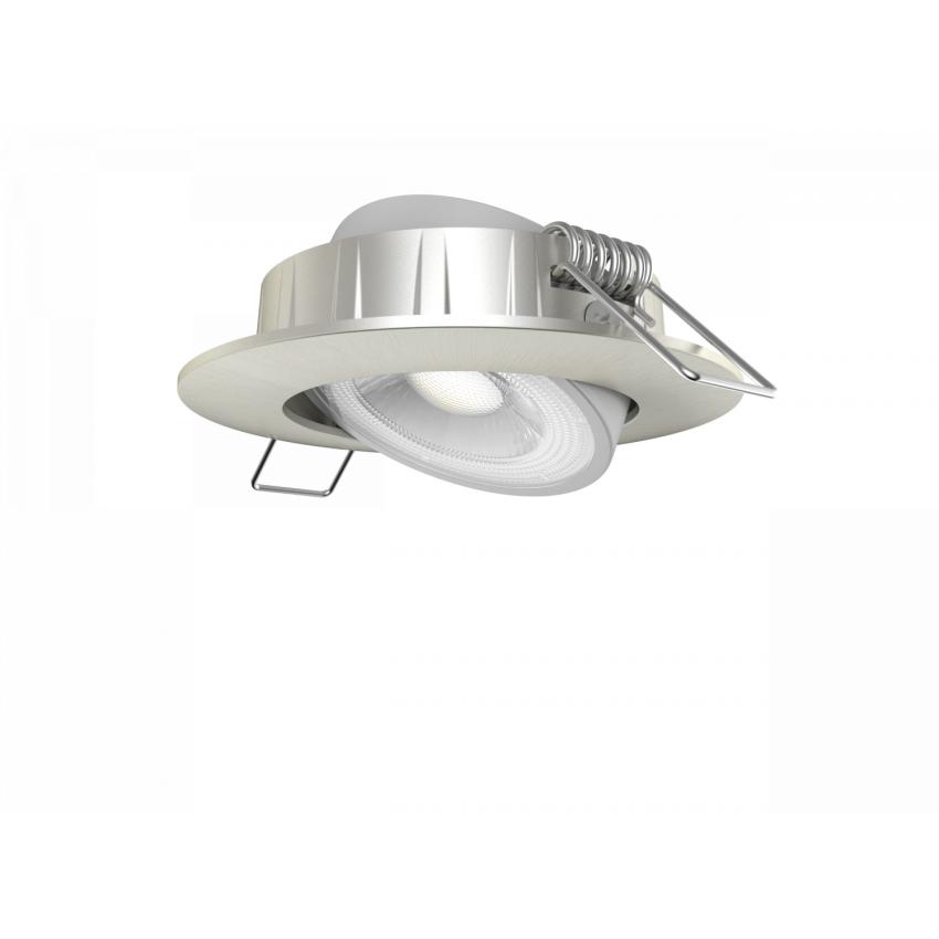 Producto de Foco Downlight LED 5W Direccionable Circular Níquel Cepillado Corte Ø68 mm