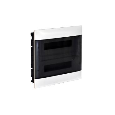 Caixa de Encastrar Practibox S para Divisórias Convencionais Porta Transparente 2x12 Módulos LEGRAND 135052 Branco