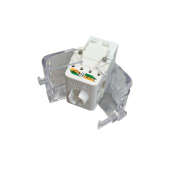Conector Slim Fêmea RJ45 UTP CAT6 tool-less OPENETICS 5822 Preto