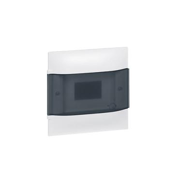 Caixa de Encastrar Practibox S para Divisórias Pré-fabricadas Porta Transparente 1x12 Módulos LEGRAND 135071 Branco