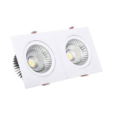 Foco Downlight LED 30W Retangular Duplo New Madison Corte 260x120 mm