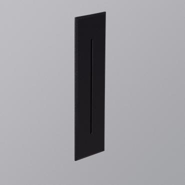 Baliza de Parede LED de Alumínio Retangular para Exterior Linear Wabi Preto