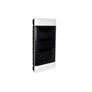 Caixa de Encastrar Practibox S para Divisórias Pré-fabricadas Porta Transparente 4x18 Módulos LEGRAND 137079 Branco