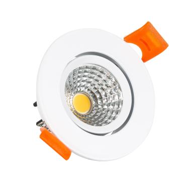 Foco Downlight LED 5W COB Direccionable Circular Blanco Corte Ø 70 mm CRI92 Expert Color