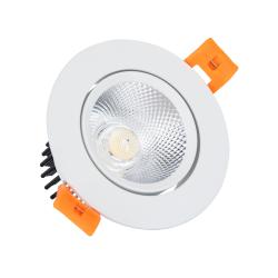 Product Foco Downlight LED 7W COB Direccionável Circular Branco Corte Ø 70 mm No Flicker 