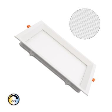 Placa LED 20W CCT Seleccionável Quadrada Slim LIFUD (UGR17) Corte 200x200 mm