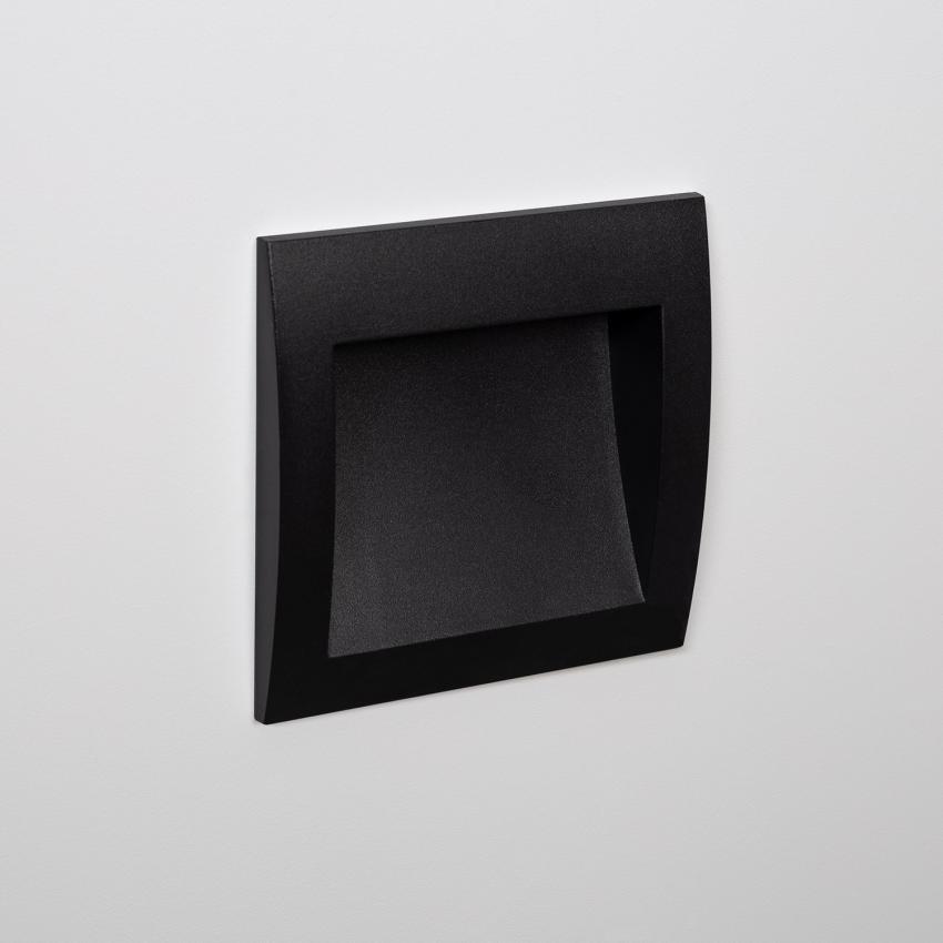 Producto de Baliza Exterior LED 4W Empotrable Pared Cuadrado Negro Natt
